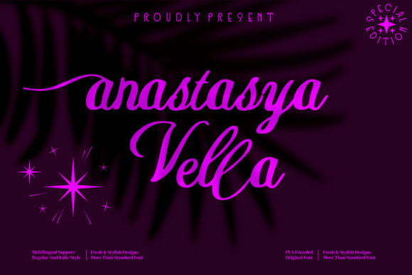 Anastasya Vella: A Handwritten Typeface for Creative Branding