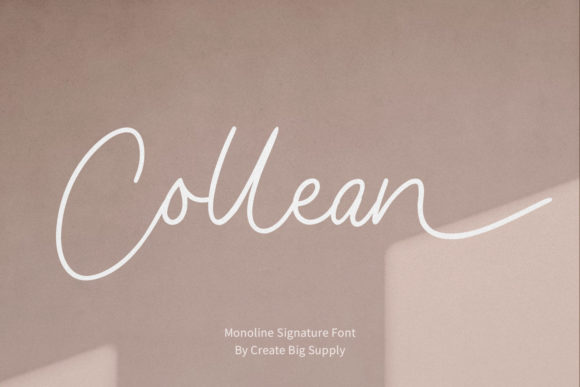 Collean: A Handwritten Typeface for Editorial Elegance