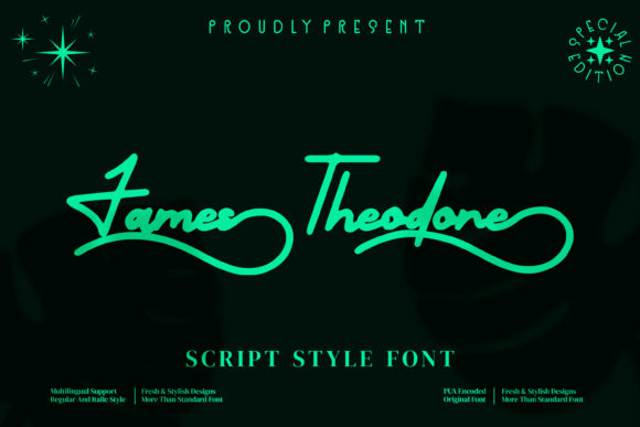 James Theodore: A Script Font for Thoughtful Typography