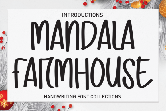 Mandala Farmhouse Typeface: A Handwritten Font for Digital Design