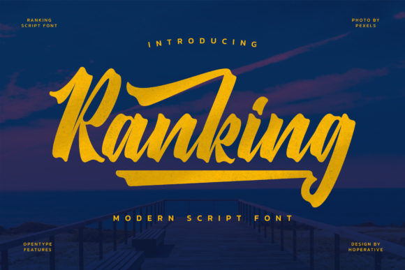 Ranking Font: A Stylish Script for Creative Makers